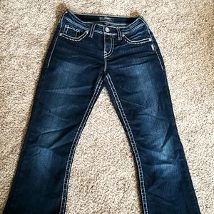 Womens Silver natsuki flap bootcut jeans W28/L33